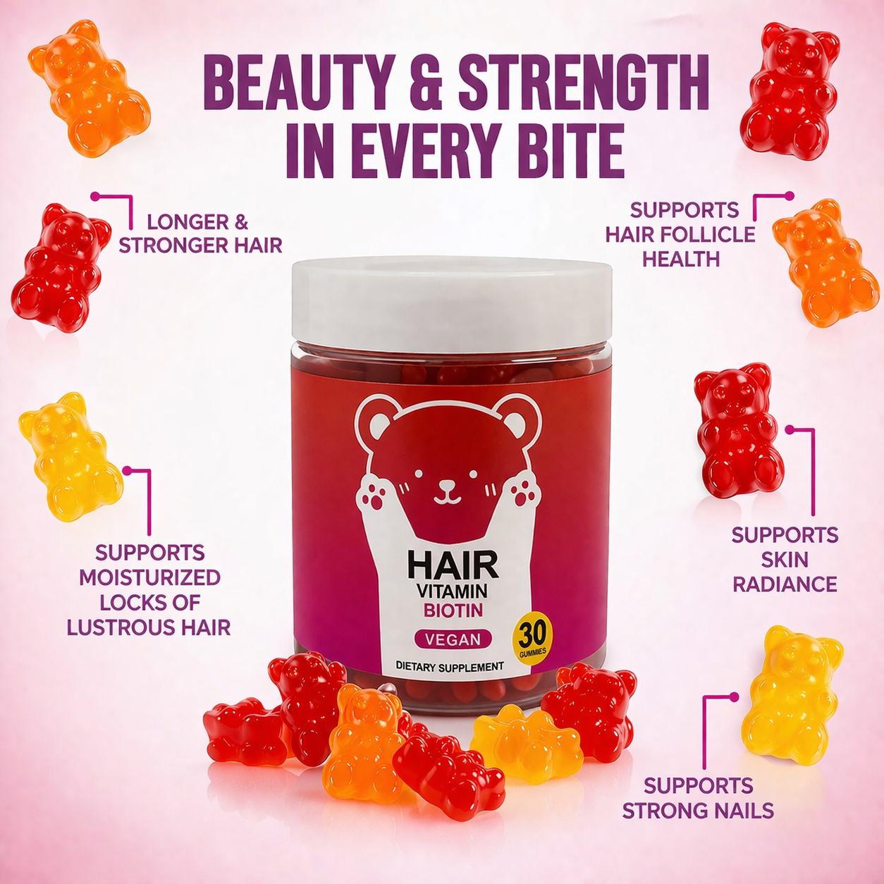 Gummy Bear Biotin Gummies